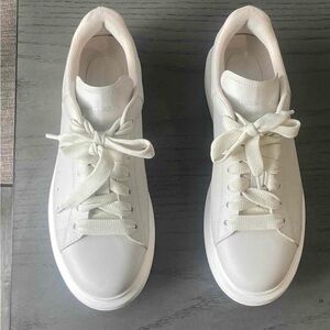 Alexander McQueen White Leather Sneakers